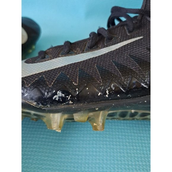 Nike Size 8 Mens Alpha Menace Pro Mid Football Cleats Black Silver - Picture 9 of 12